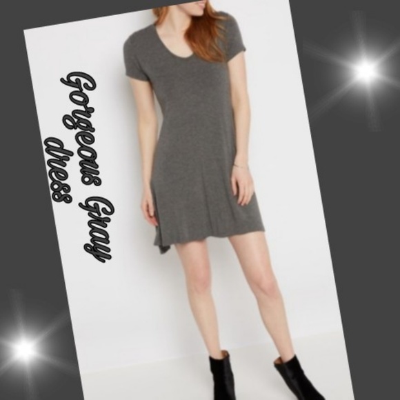 🌟 Heather Gray keyhole cutout swing dress 🌟 - Picture 4 of 5
